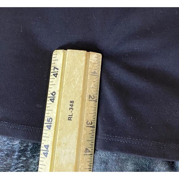 Lulus Black Sz Sm Ponte Knit Fit N Flare 3/4 Slv Expsd Gold Zipper Pockets Midi - Picture 10 of 11